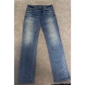 American Eagle Original Straight Jeans Men Size 32x33 Stretch Faded‎ Five Pocket